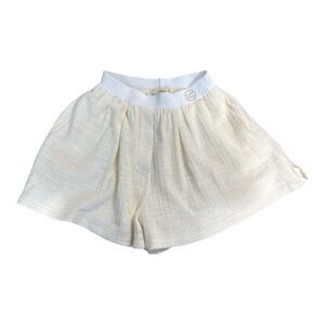RECTO Manteco Oliver Recycle Organic Cotton Band Shorts Ivory Textured XS